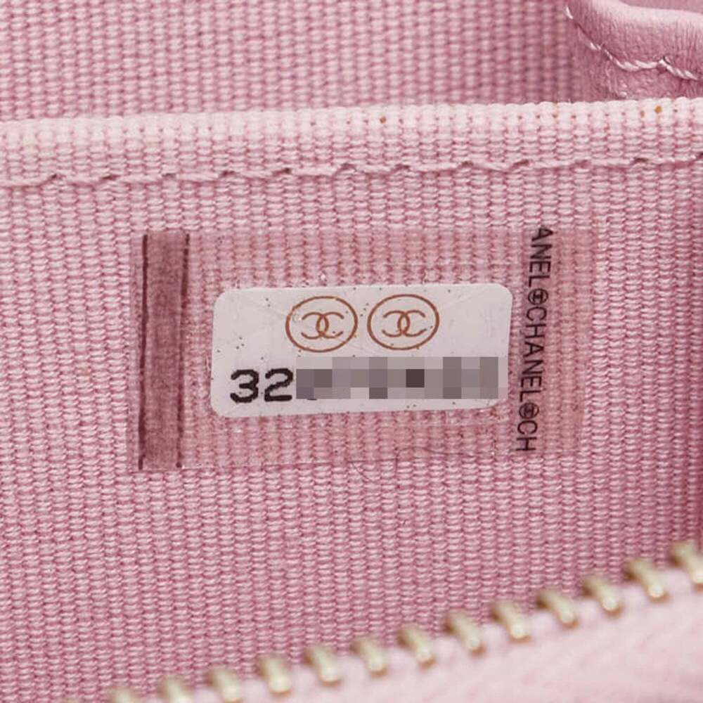 CHANEL Authentic Pink Lambskin Leather Logo Wallet - Picture 8 of 10